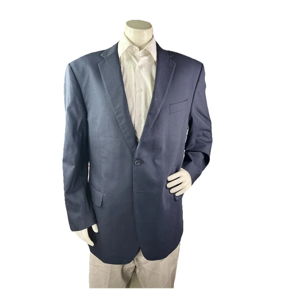 Joseph Abboud Marzotto Super 120’s Sport Coat Mens 50R Navy Italian Wool Blazer